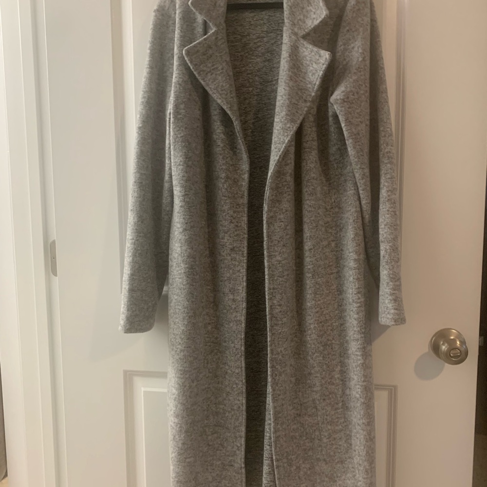 Sweet Romeo Women's Gray Long Cardigan